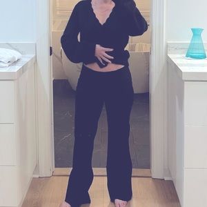 Bebe Linen Blend Pants